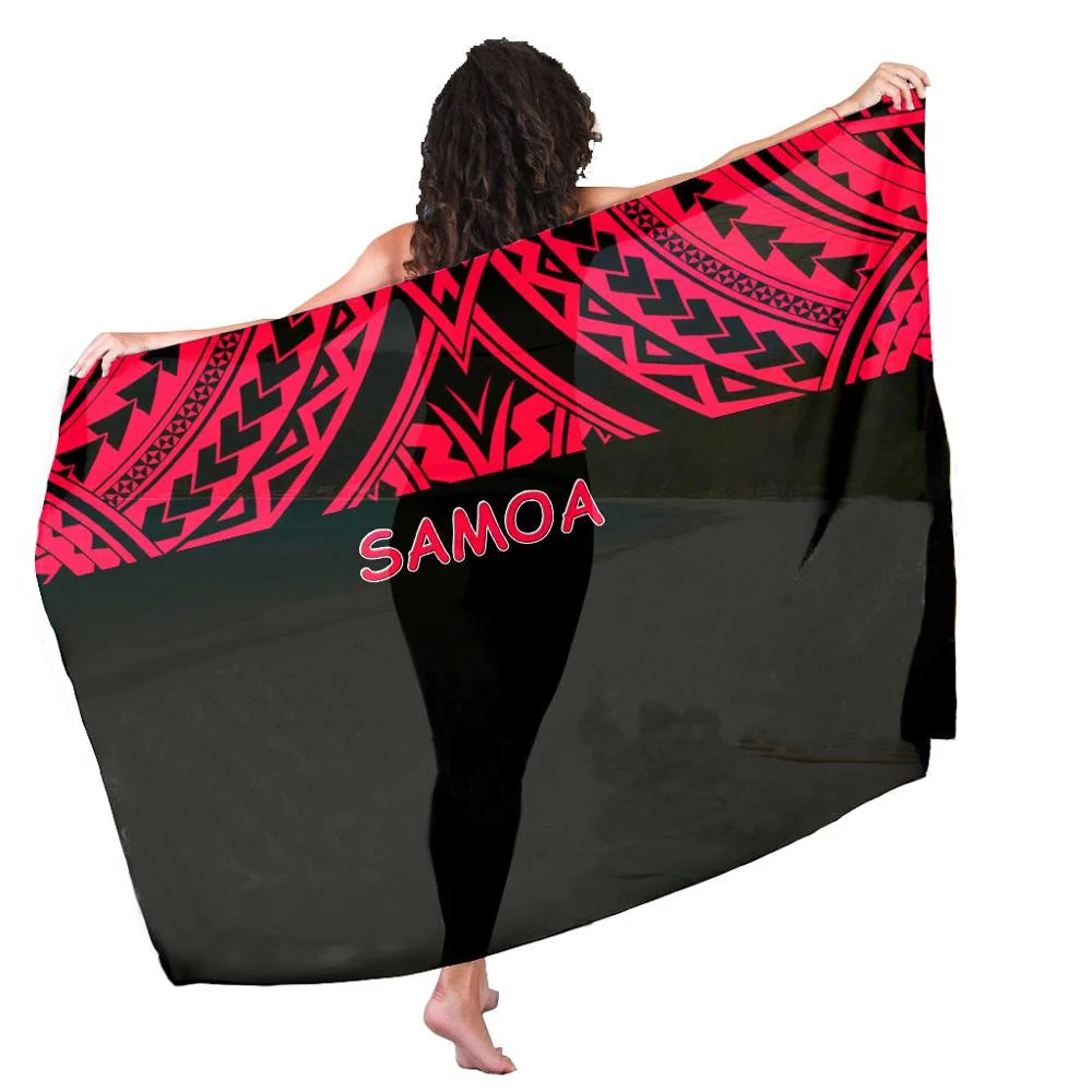 Jace Hawaiian floral wrap sarong cover-up women Polynesian print