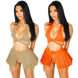 Jace 3-piece bikini and woven cover-up set in multiple colors