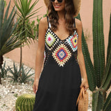 Jace crochet beach cover-up tunic dress white women's beachwear