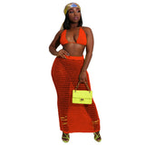 Jace crochet triangle bikini top and cover-up dress set women