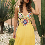 Jace crochet beach cover-up tunic dress white women's beachwear