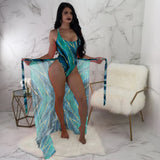Jace leopard print lace-up one-piece beach swimsuit women