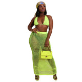 Jace crochet triangle bikini top and cover-up dress set women