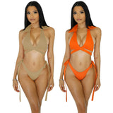 Jace 3-piece bikini and woven cover-up set in multiple colors