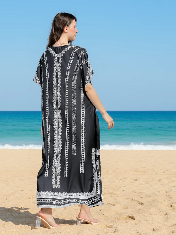 Jace printed kaftan beach cover-up women resort holiday