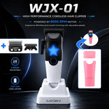 JUCAI WJX-01 Professional Hair Cutter Brushless Motor 8000RPM DLC Blade with Base Charger Men's Hair Clipper Finishing Machin