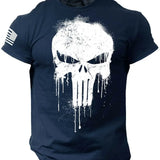 Military Skull 3D-Print Oversized Tee