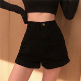 Jace high-waist skinny denim shorts women beach summer