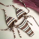 Jace push-up bandeau micro bikini strappy detail women