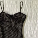 Jace polka dot camisole top women summer beach spaghetti strap
