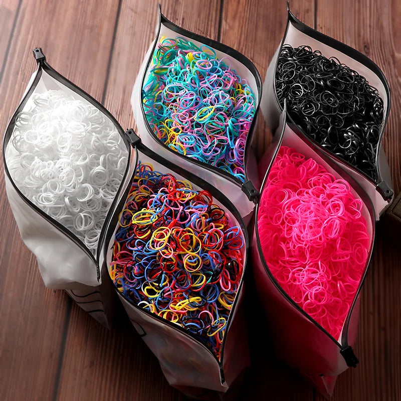 Colorful beach hair ties set assorted colors for women