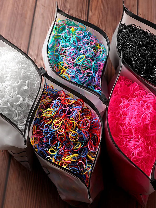 Colorful beach hair ties set assorted colors for women