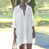 Batwing Sleeve Kimono Cover-Up Dress — Jace Swimwear