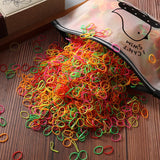 Colorful beach hair ties set assorted colors for women