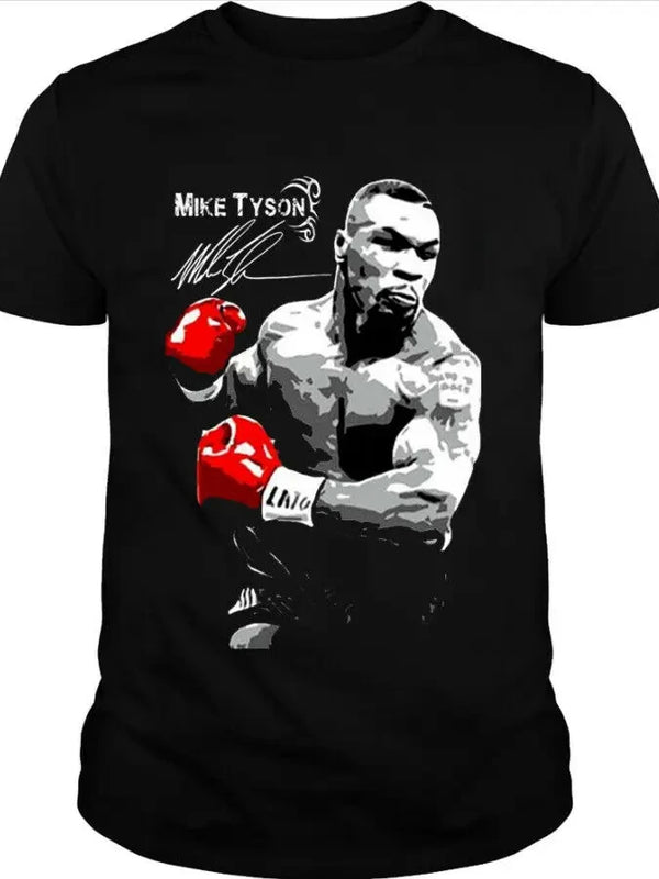 T Shirt for Men Summer Shirt Mike Tyson Boxing Retro Boxing T-shirt Funny Retro Summer T-shirts Gift Mens Clothing Ropa Hombre