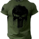Military Skull 3D-Print Oversized Tee