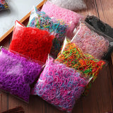 Colorful beach hair ties set assorted colors for women