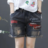 High-Waist Graphic Pocket Denim Shorts — Jace Swimwear