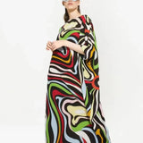 Jace printed beach robe cover-up women long lightweight