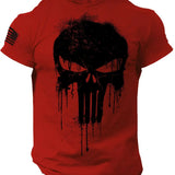 Military Skull 3D-Print Oversized Tee