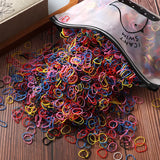 Colorful beach hair ties set assorted colors for women