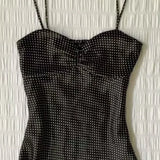 Jace polka dot camisole top women summer beach spaghetti strap